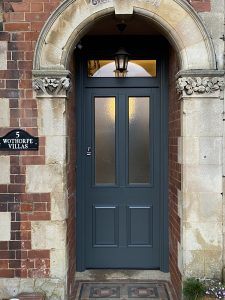 Wothorpe Villas wooden external door