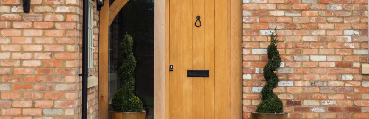 external wooden door installed