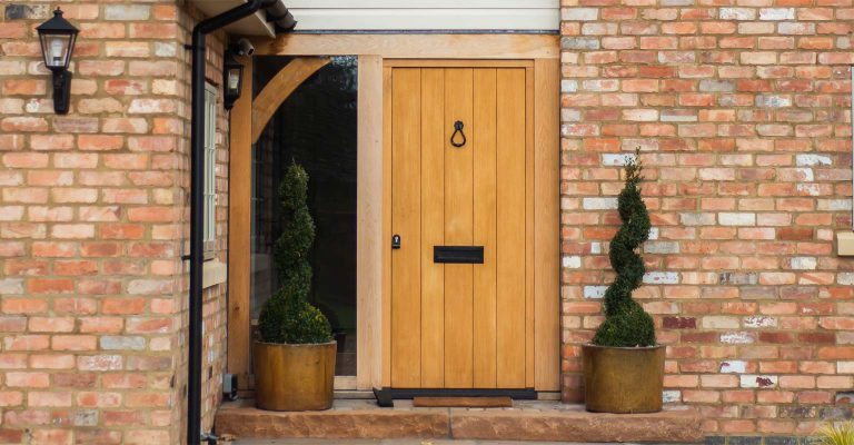 external wooden door installed